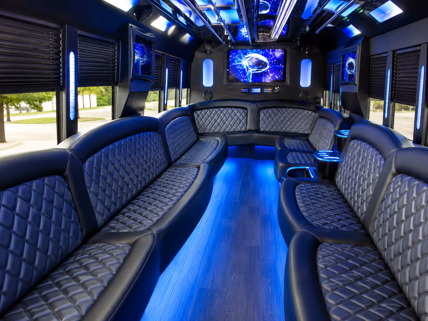 Lincoln Bachelor & Bachelorette Transportation party bus exterior