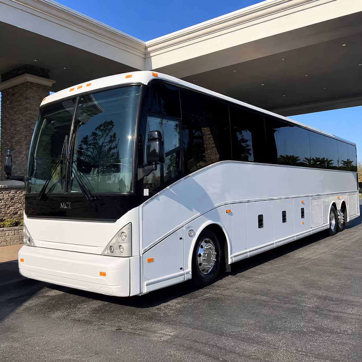 Lincoln School Event Transportation party bus exterior
