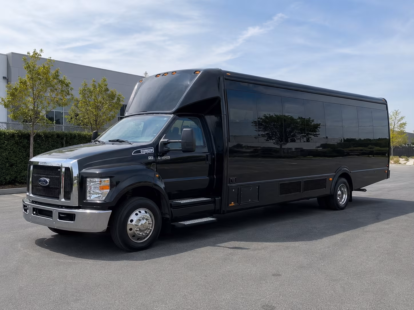 Lincoln Sporting Event Transportation party bus exterior