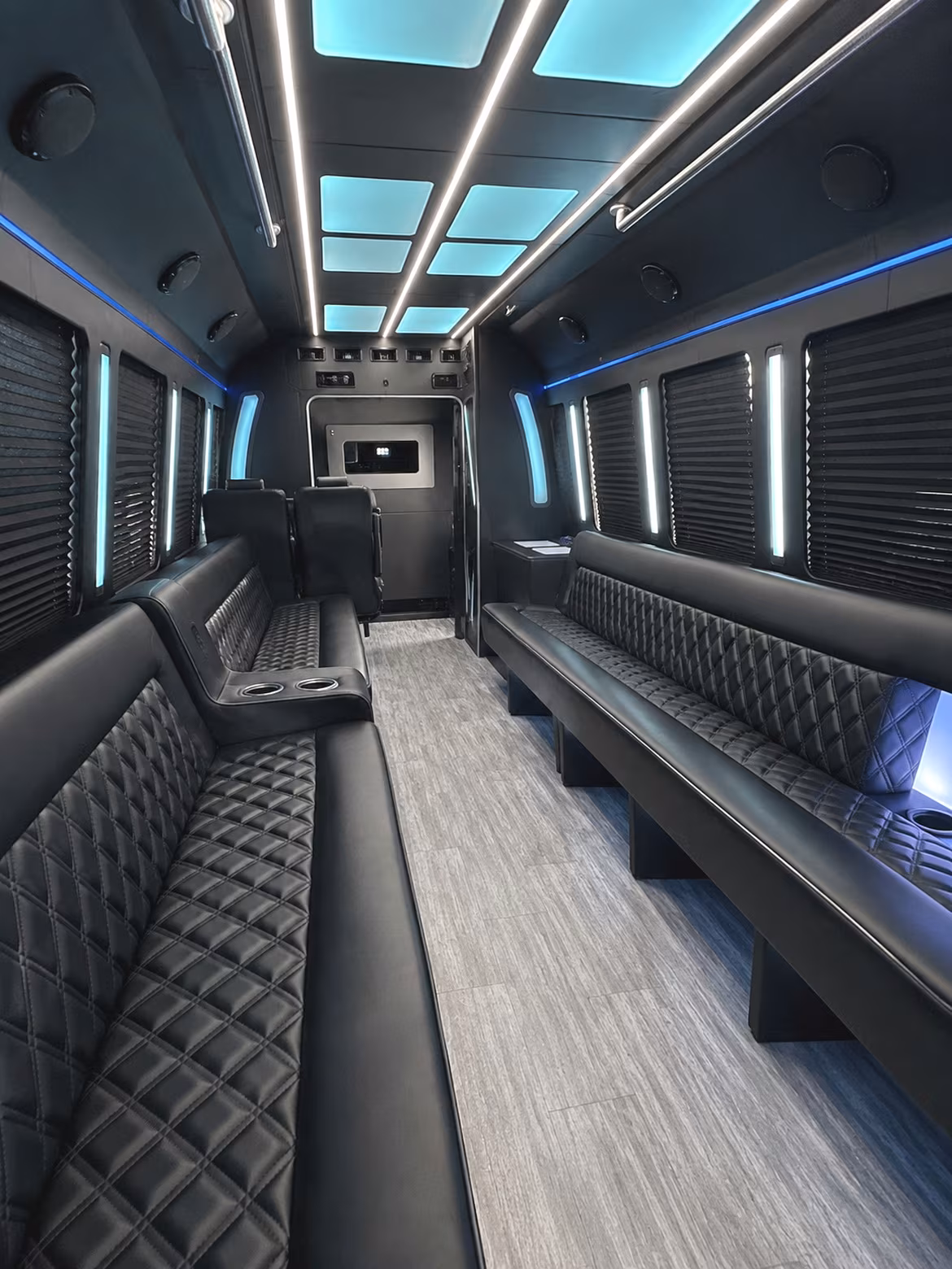 Lincoln Sporting Event Transportation party bus interior