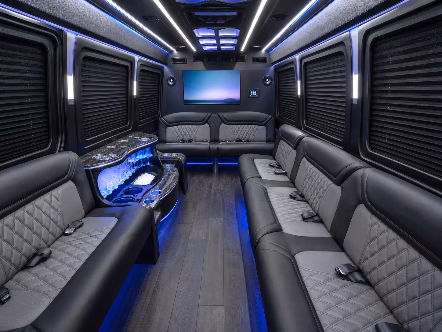 14 Passenger Sprinter Limo Interior