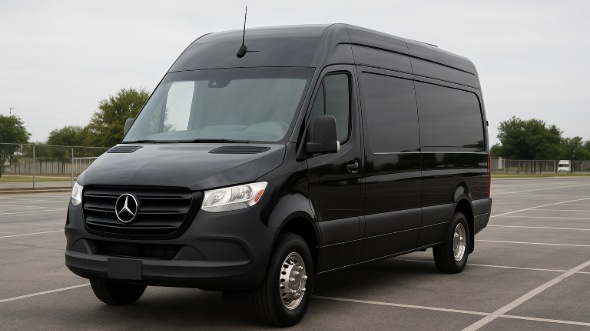 Exterior of Charter Bus Company Bellevue's 14 Passenger Sprinter Limousine in Bellevue