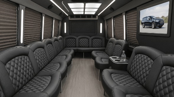 Interior of Charter Bus Company Olathe's 20 Passenger Party Bus in Olathe