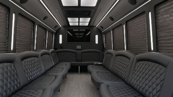 20 passenger party bus interior