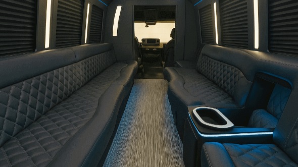 25 passenger party bus interior