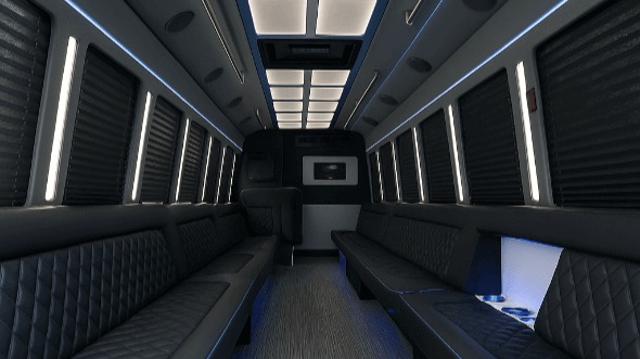 28 passenger party bus interior