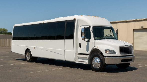 Exterior of Charter Bus Company Olathe's 28 Passenger Party Bus in Olathe