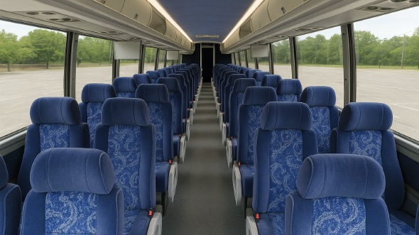 Interior of Charter Bus Company Lincoln's 40 Passenger Charter Bus in Lincoln