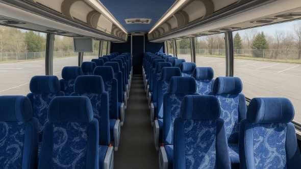 Interior of Charter Bus Company Lincoln's 45 Passenger Charter Bus in Lincoln