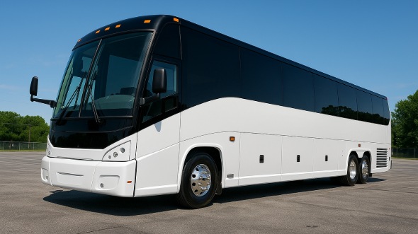 Exterior of Charter Bus Company Lincoln's 45 Passenger Charter Bus in Lincoln