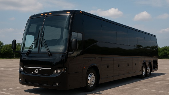 Exterior of Charter Bus Company Lincoln's 48 Passenger Charter Bus in Lincoln