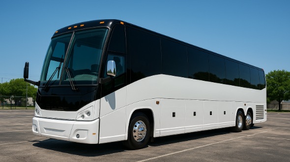 Exterior of Charter Bus Company Bellevue's 50 Passenger Party Bus in Bellevue