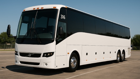 Exterior of Charter Bus Company Lincoln's 51 Passenger Charter Bus in Lincoln